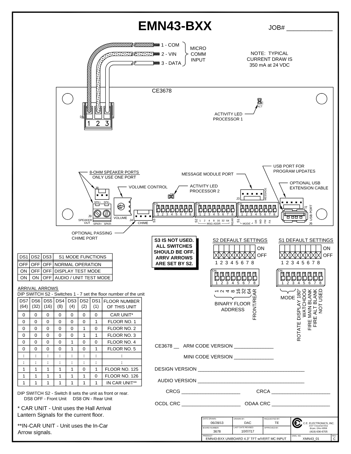 4.3" Mini PI wiring diagram