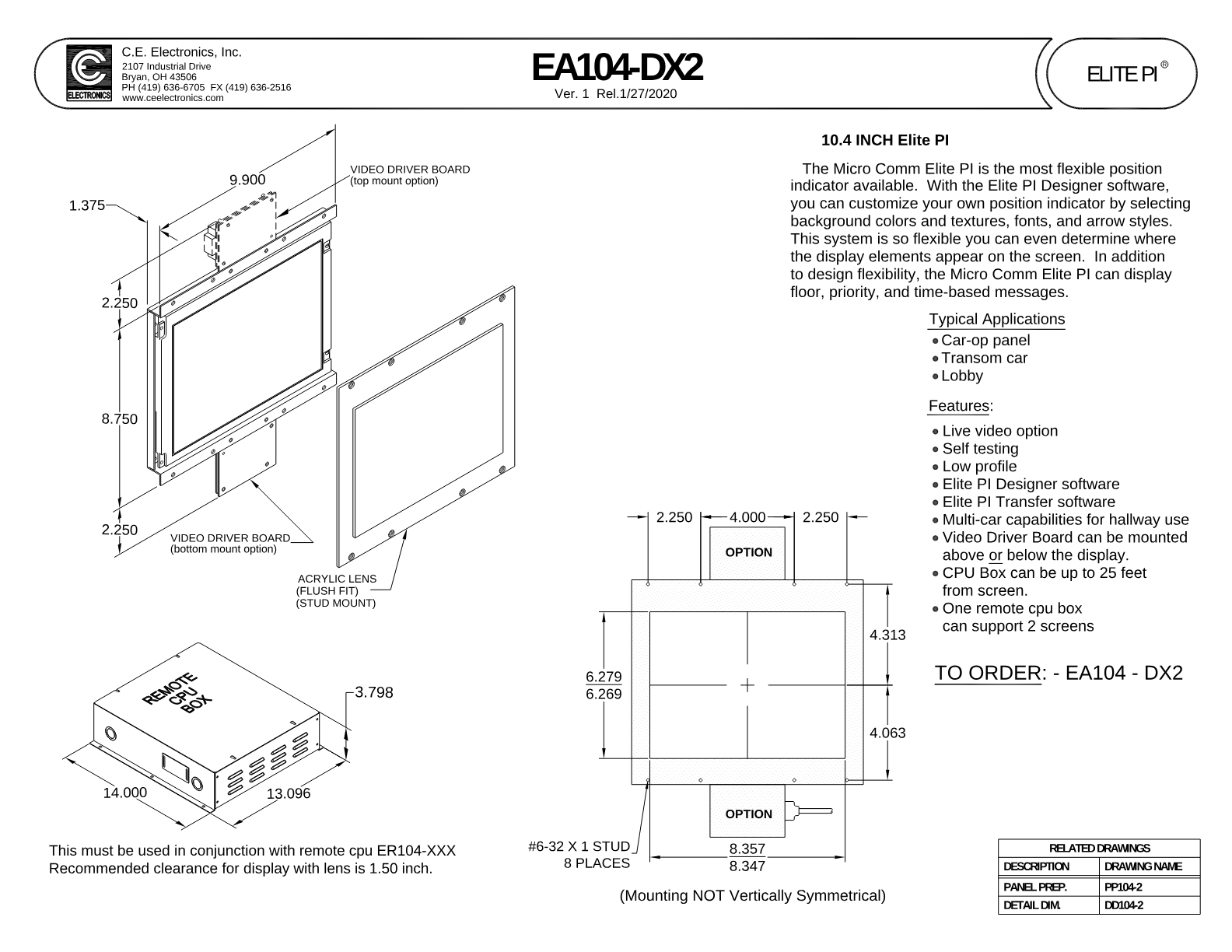 10.4" Standard PI wiring diagram