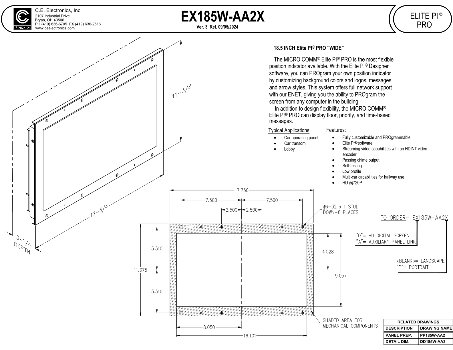 18.5" Elite PI wiring diagram