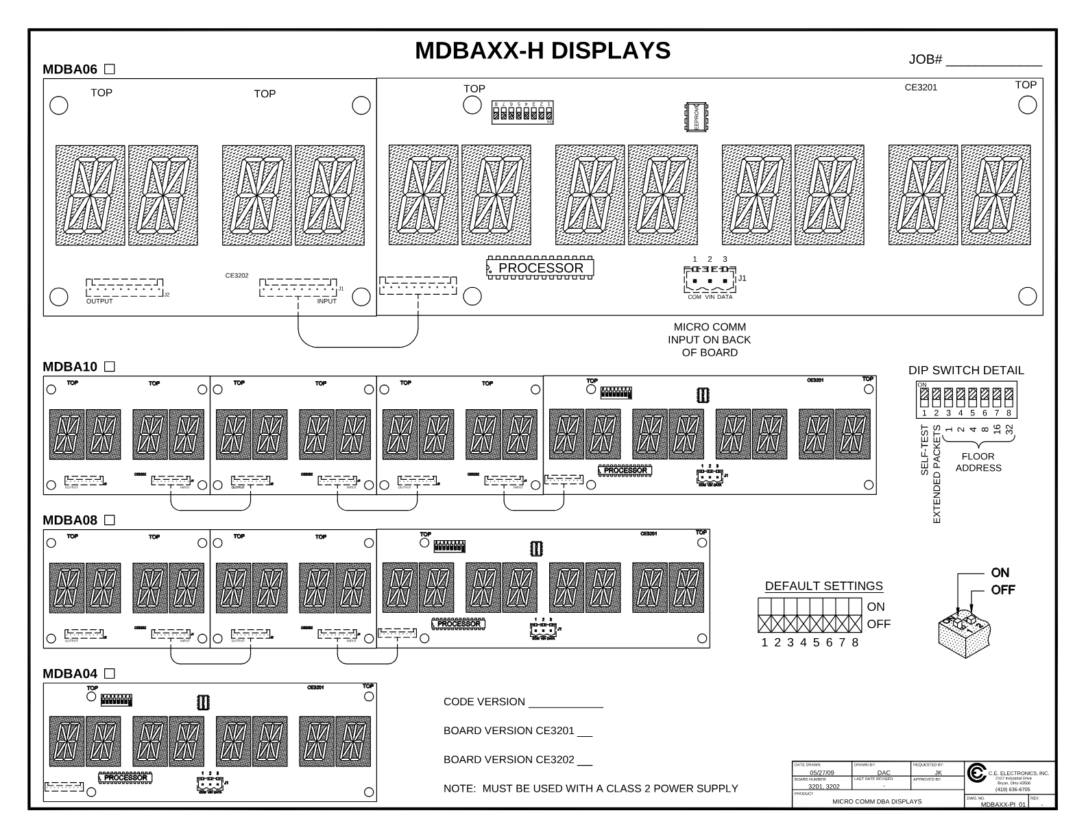 SCROLLING MESSAGE DISPLAY wiring diagram