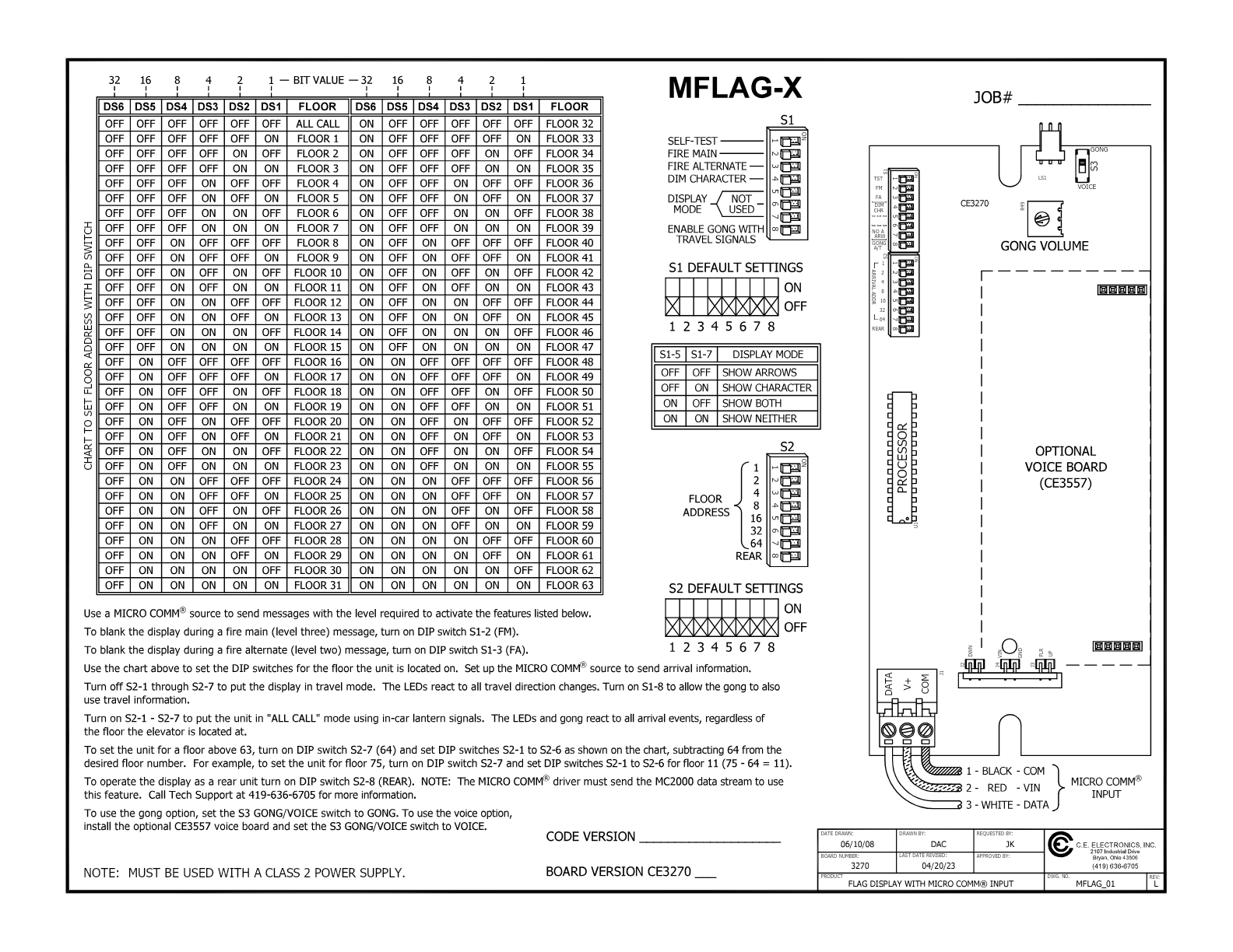 LED EXTENDED DESTINATION ARROW wiring diagram