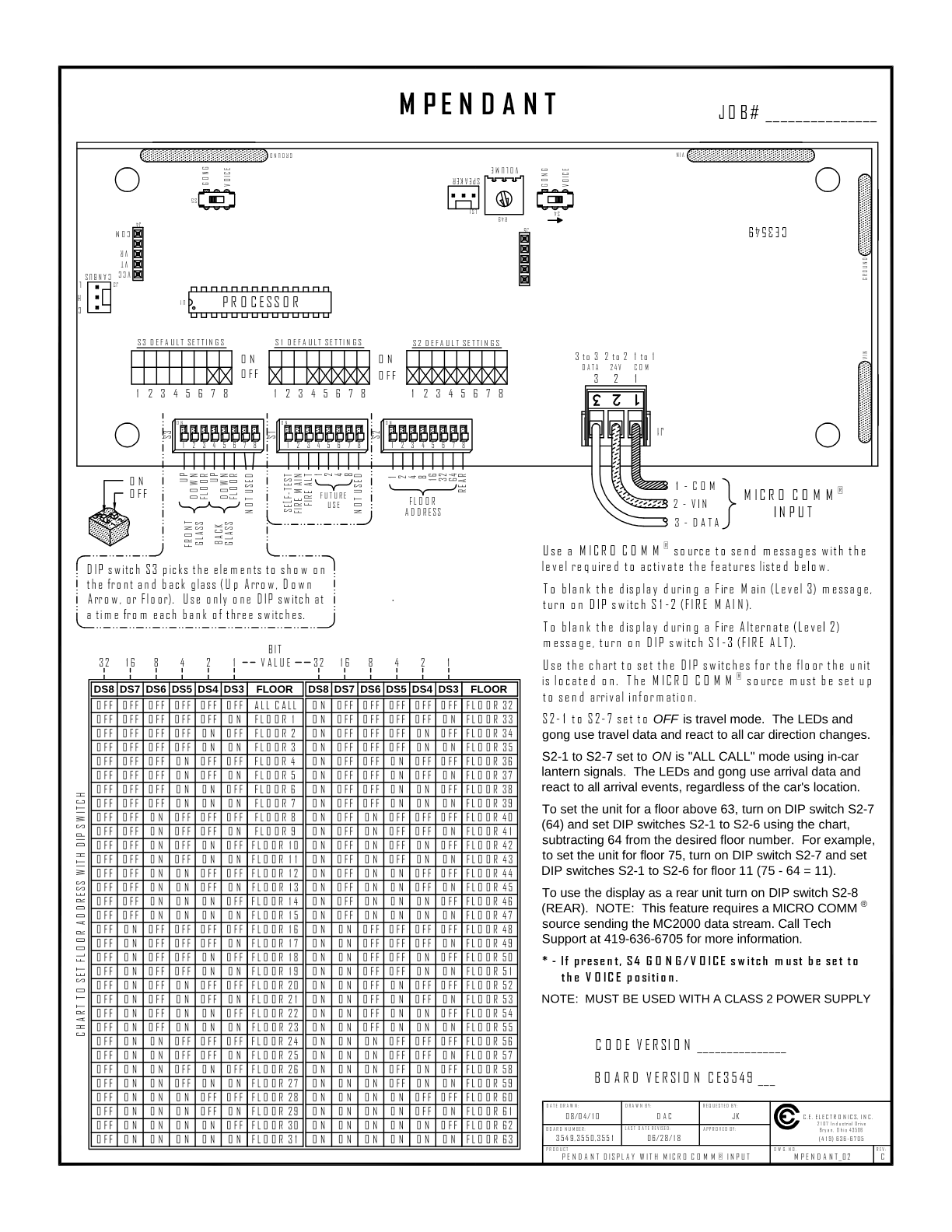 2.5″ LED EXTENDED DESTINATION ARROW wiring diagram