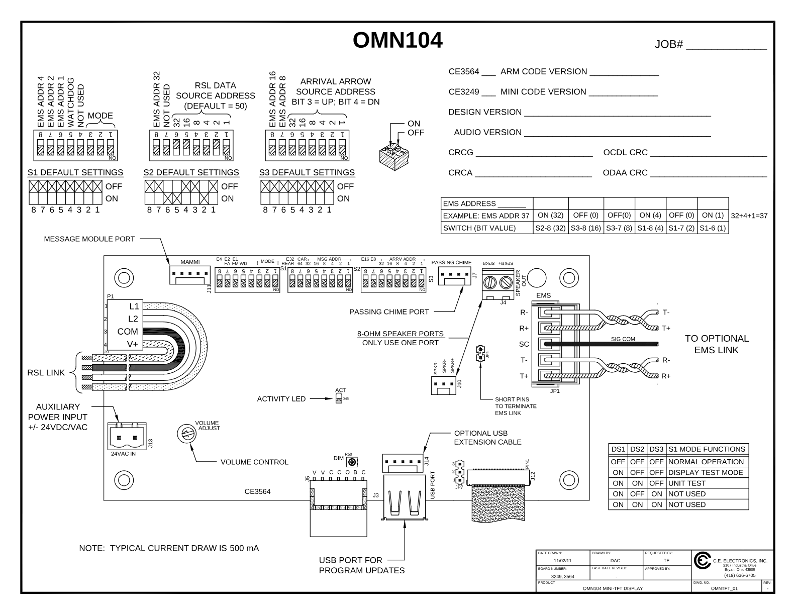 Otis 10.4" Standard PI wiring diagram