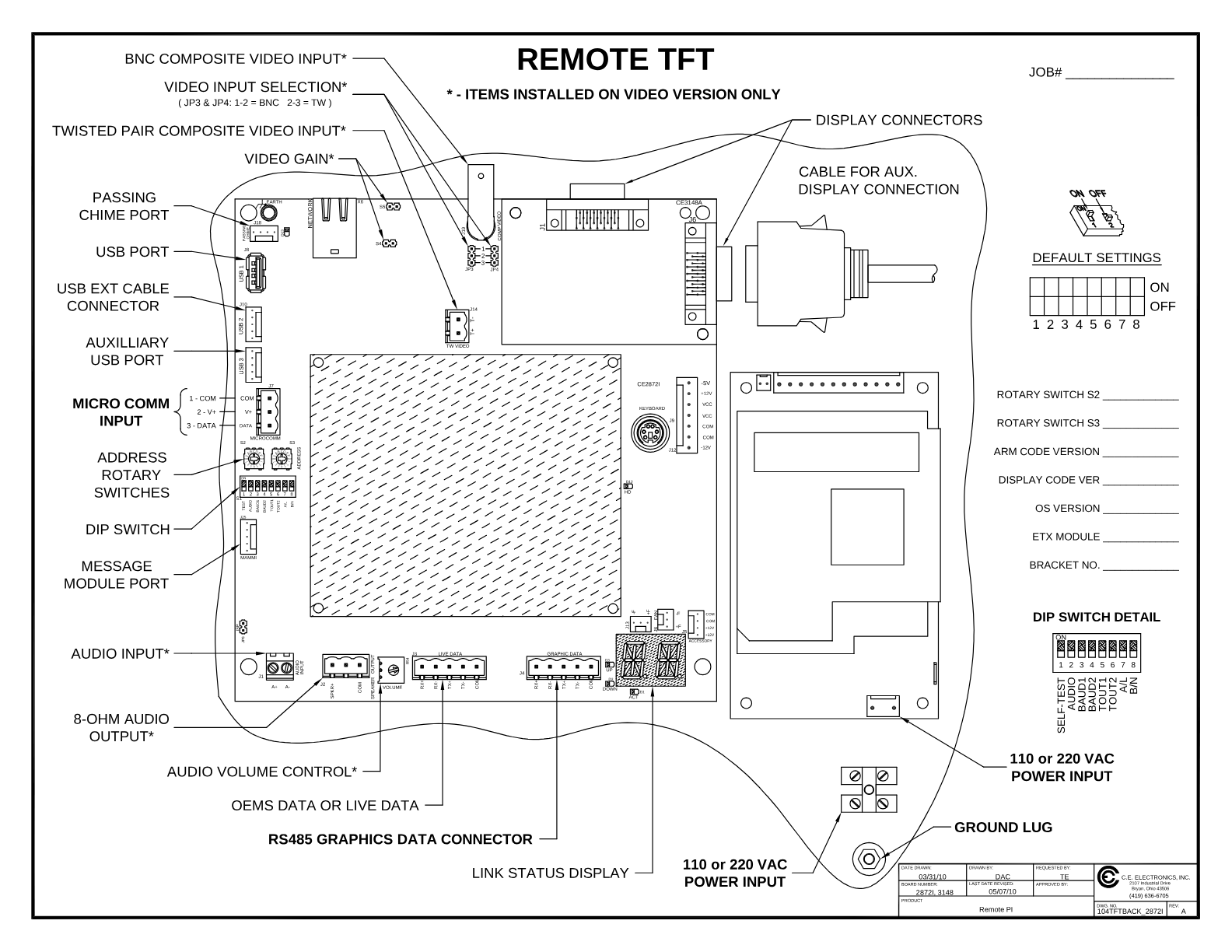 Otis 10.4" Standard PI wiring diagram