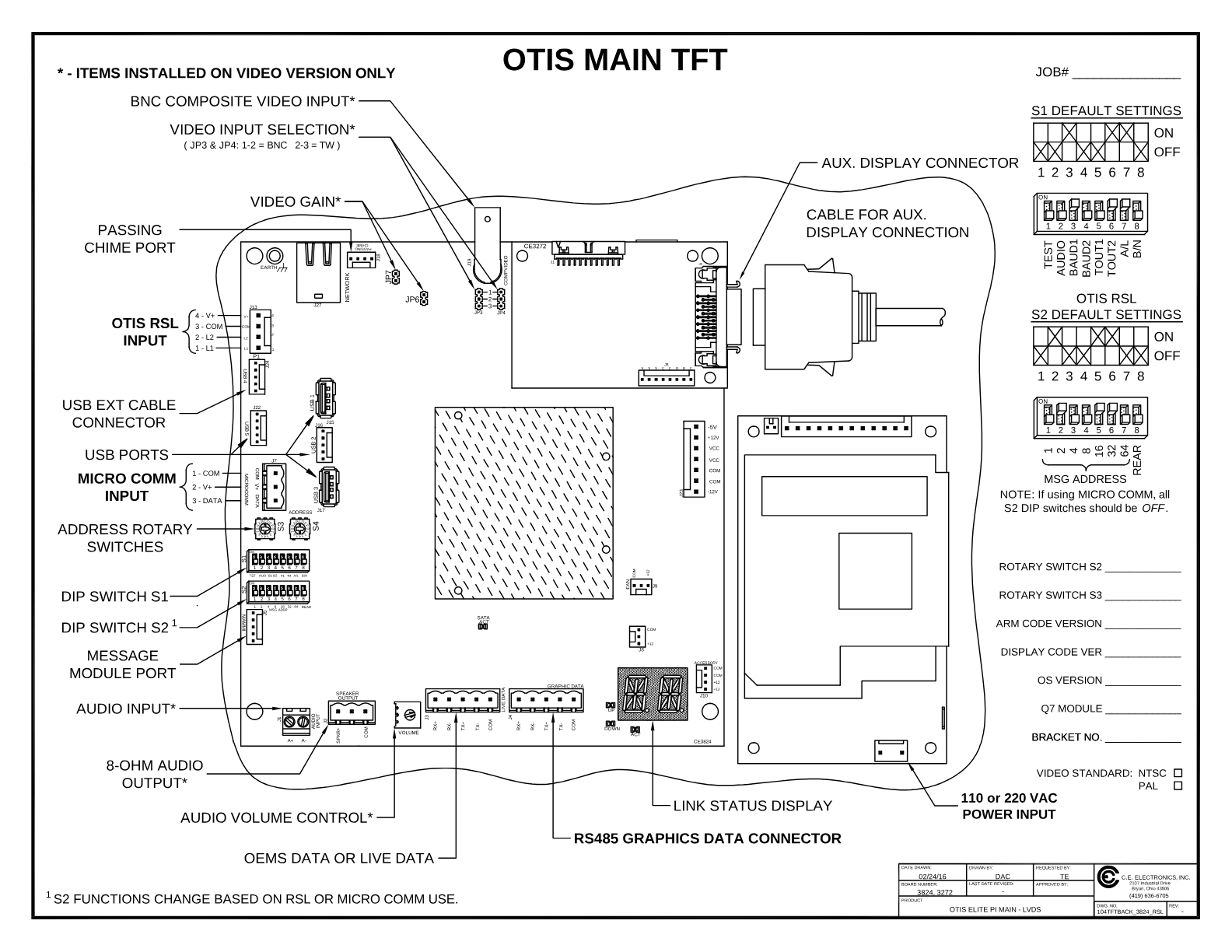 Otis 12" Elite PI wiring diagram