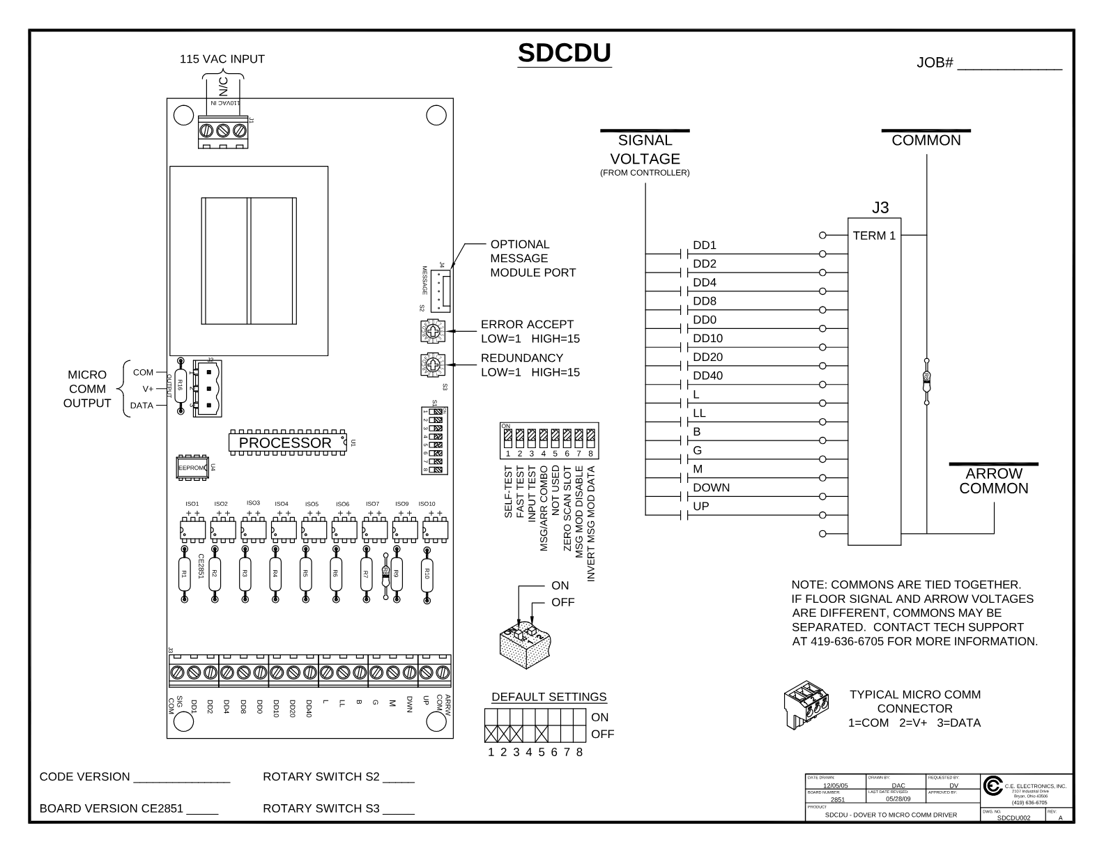 SDCDU-XXXX wiring diagram