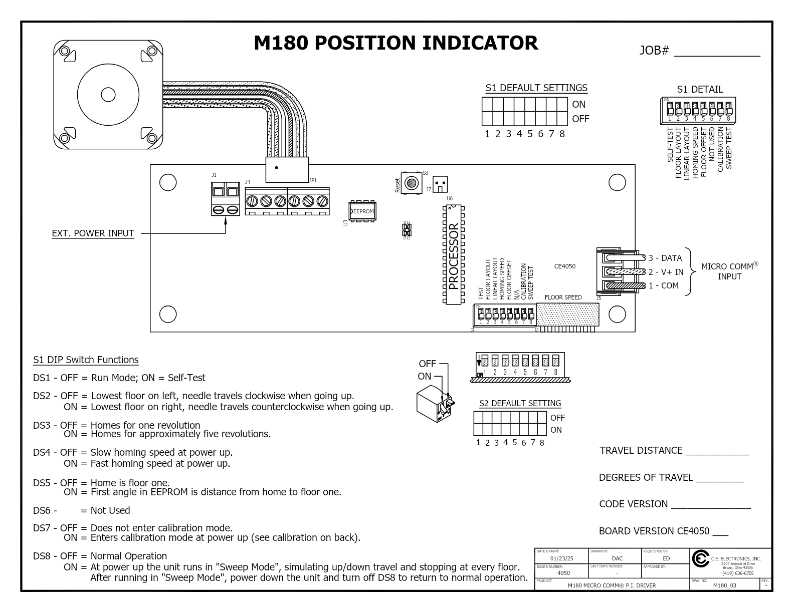 Sweep Position Indicators wiring diagram